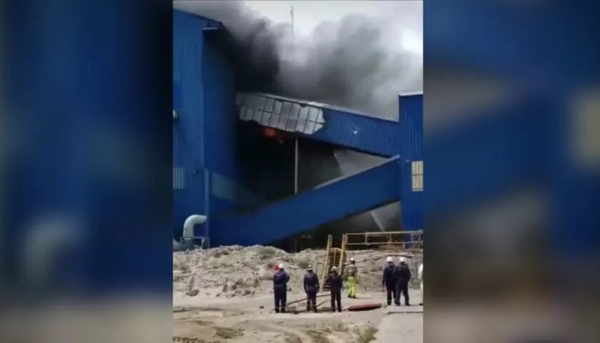 Minera Santa Cruz Incendio