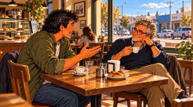 Ricky y Chelo conversan sobre el empleo minero en Santa Cruz en Cafecito Minero