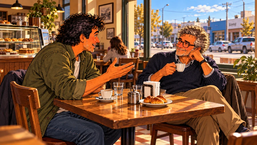 Ricky y Chelo conversan sobre el empleo minero en Santa Cruz en Cafecito Minero
