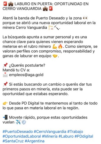Publicación informal, generadora de falsas expectativas, usando incorrectamente información de otra fuente y sin citarla. TODO MAL