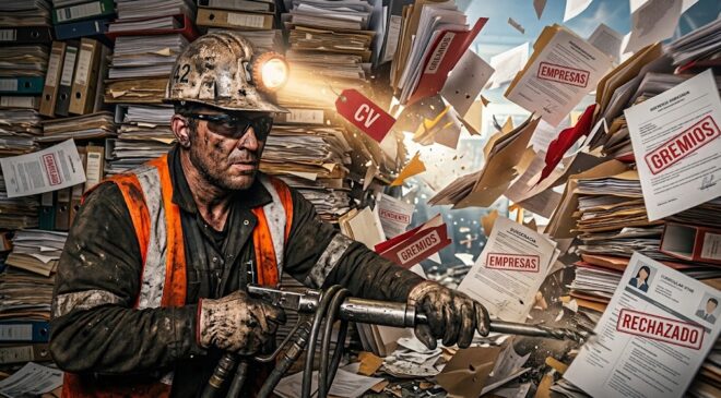 Trabajador minero rechazado
