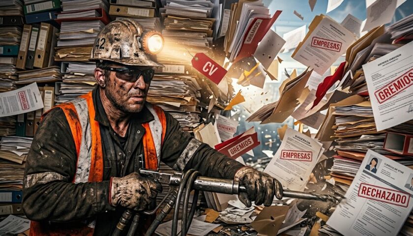 Trabajador minero rechazado