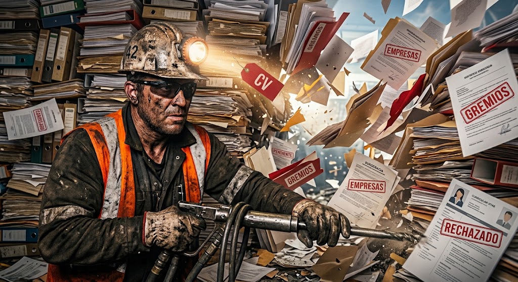Trabajador minero rechazado