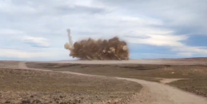 Voladura en Cerro Vanguardia